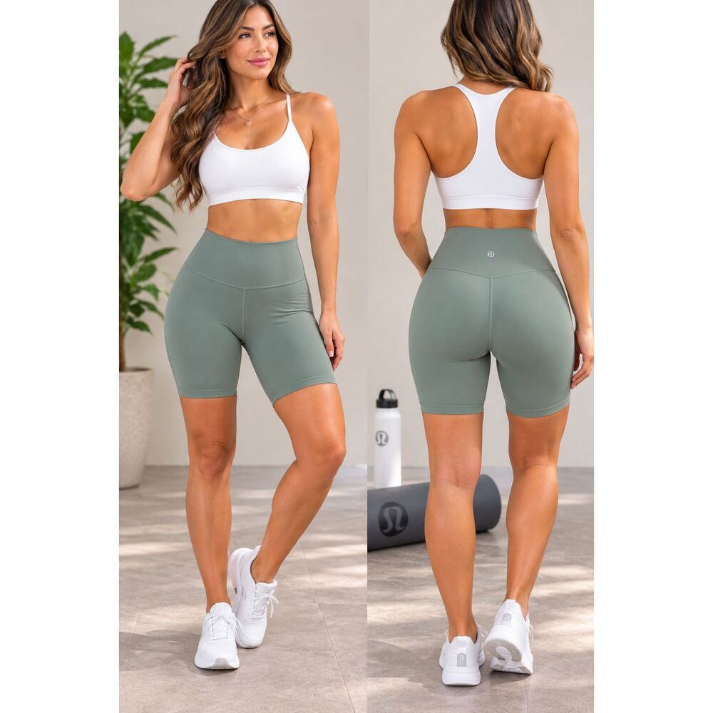 Lululemon Align High-Rise Short 8" Size 0 Black Nulu Yoga Biker Workout